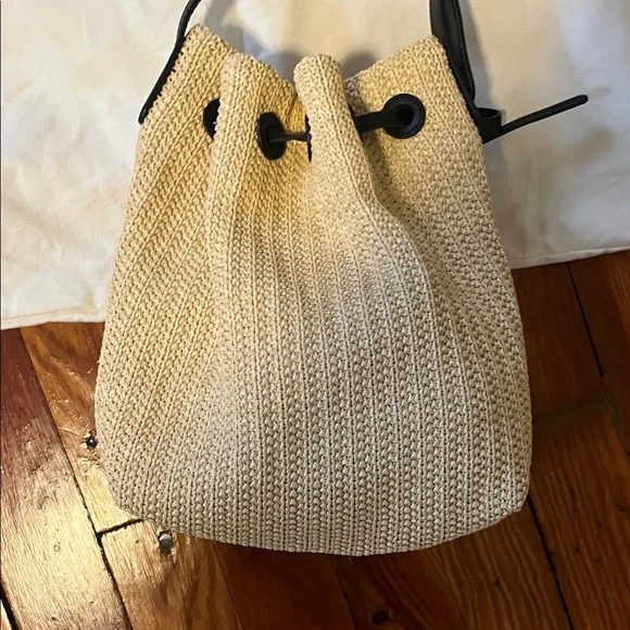 Mansur Gavriel Mini Drawstring Raffia Bucket Bag - EUC! - Picture 8 of 10